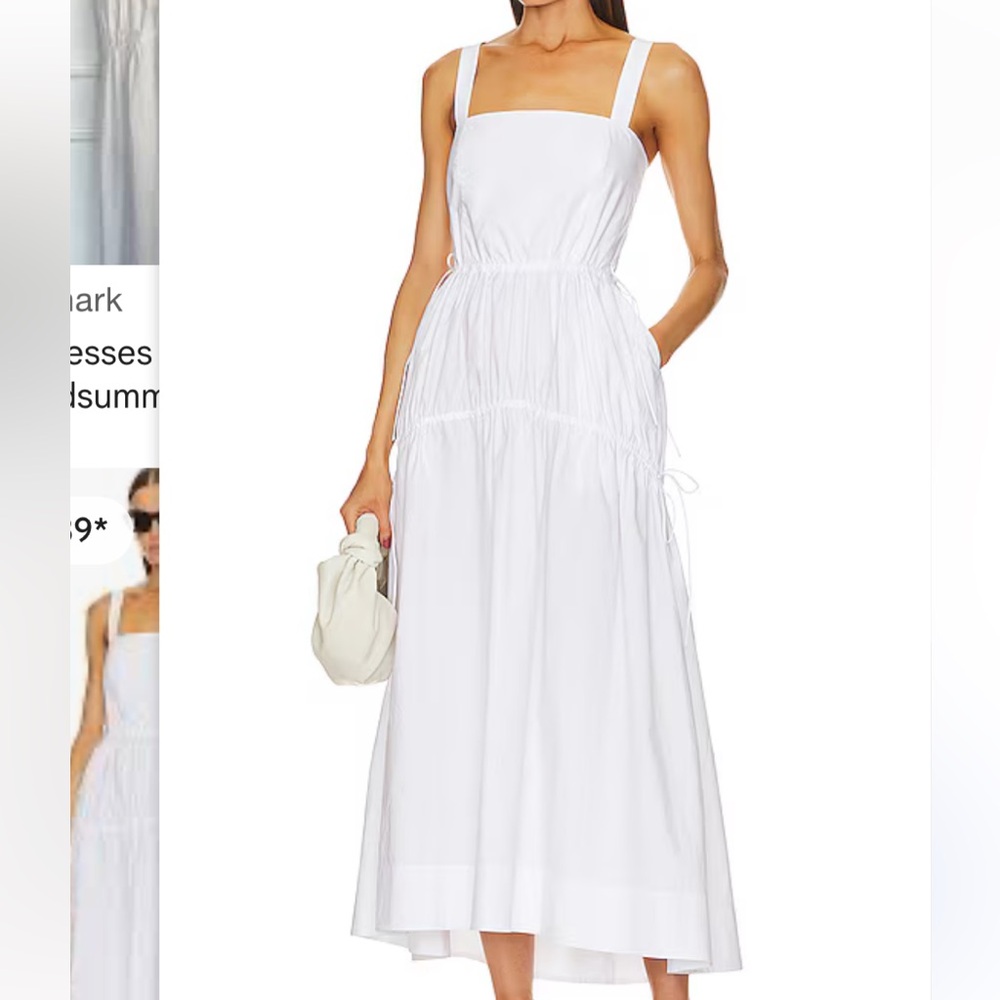 Helsa Cotton Poplin Midsummer Dress white S